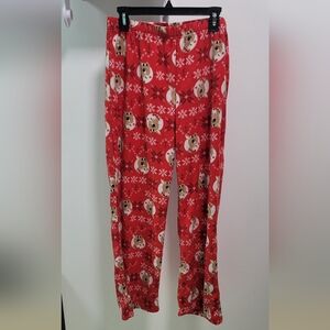Rudolph the Red Nosed Reindeer Sleep Pants - PJ Pajama Pants - Fleece (GUC)